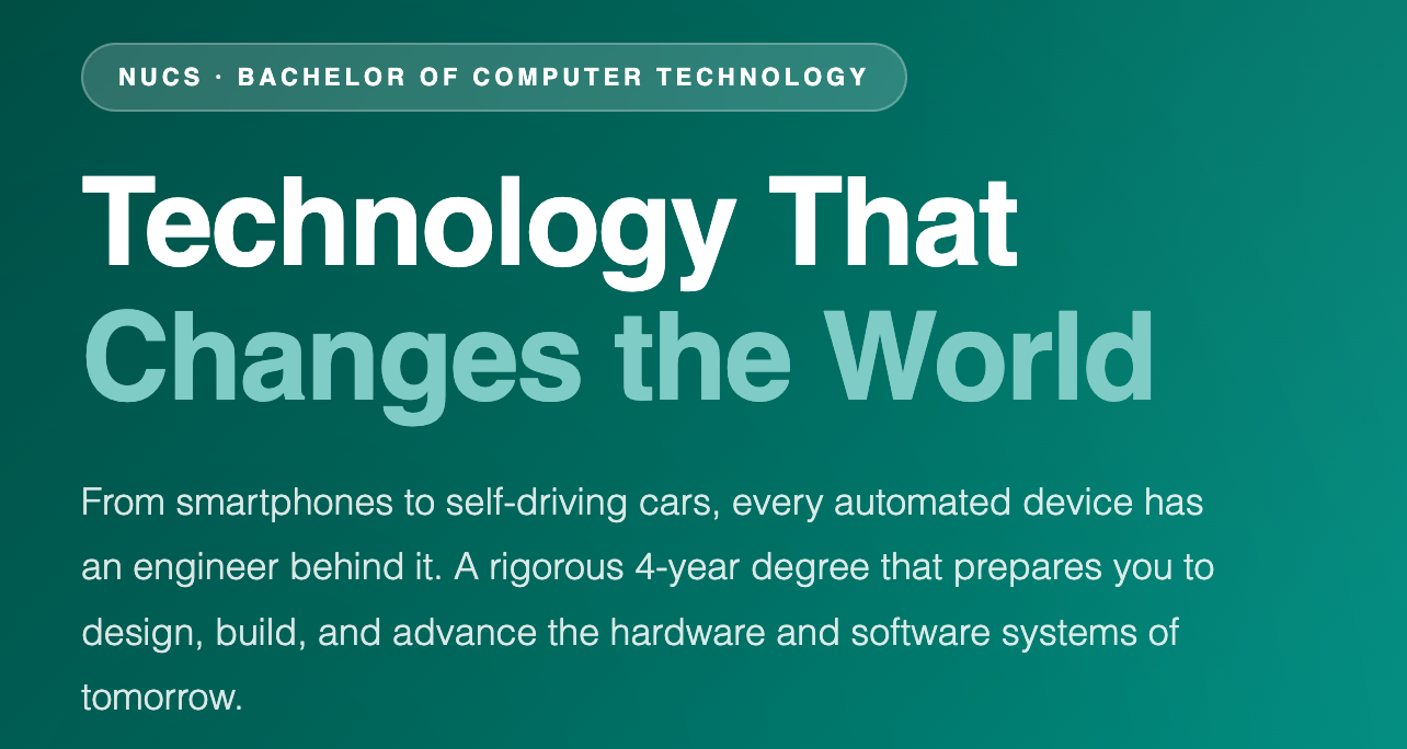 Computer Technology Course Overview - National University of Computer ...